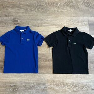 Lacoste Kids Polo Shirts - Blue and Black - size 5/6